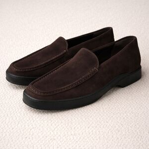 Tod’s Suede Loafers Square Toe Made in Italy with Gommini Rubber Sole – EU 39.5